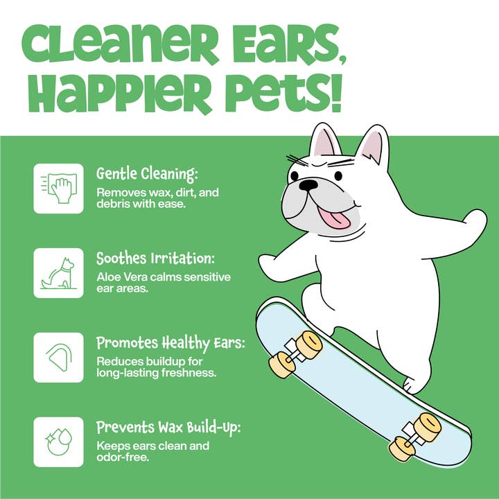 Roofus - Wholesale Pet Grooming Aid - Dog - Roofus Dog Ear Wipes | Fragrance Free | 100ct5