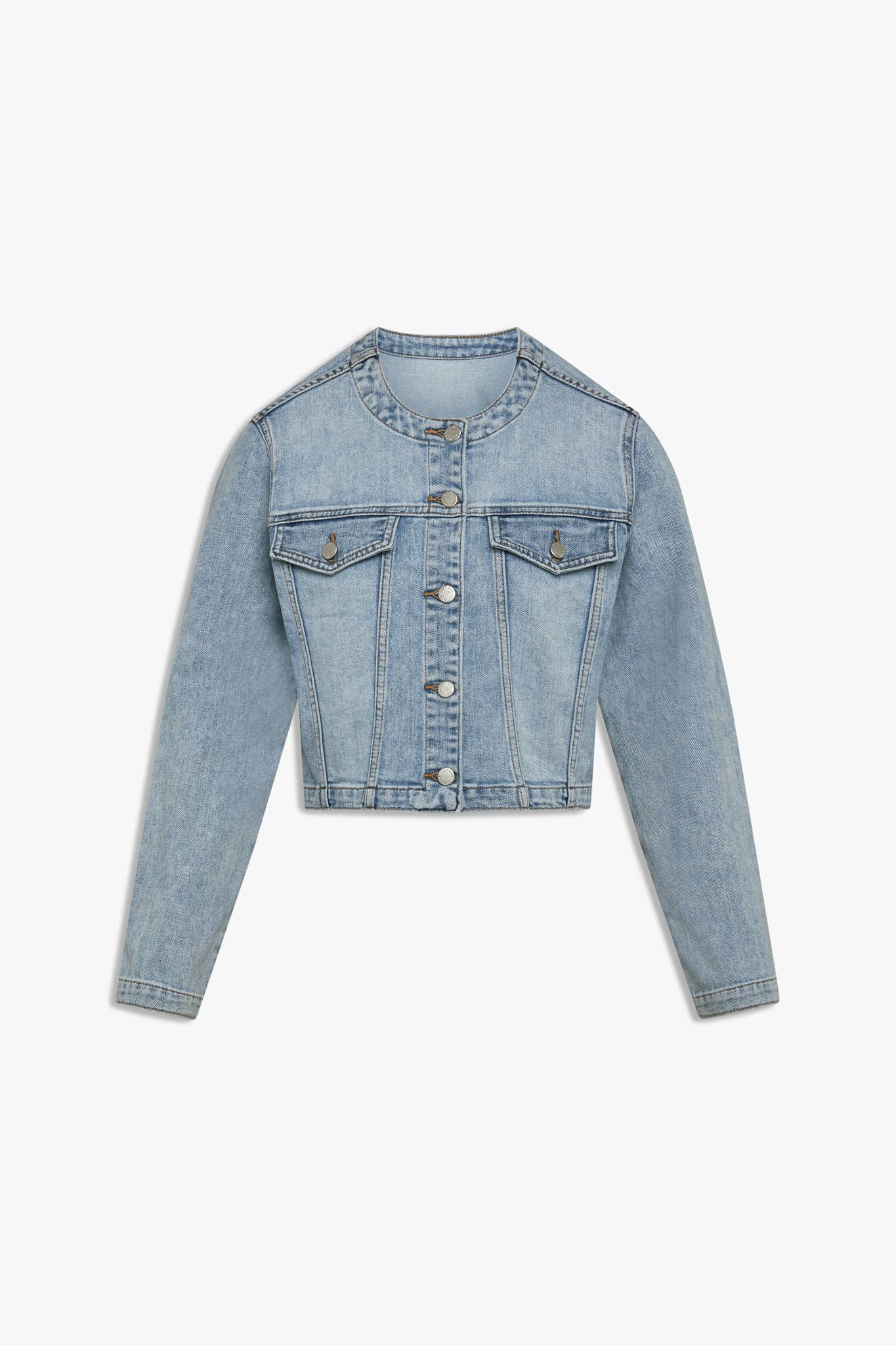 Just USA Jeans - Wholesale Denim Jacket - Women's - JA800 - LT - Collarless Jacket4