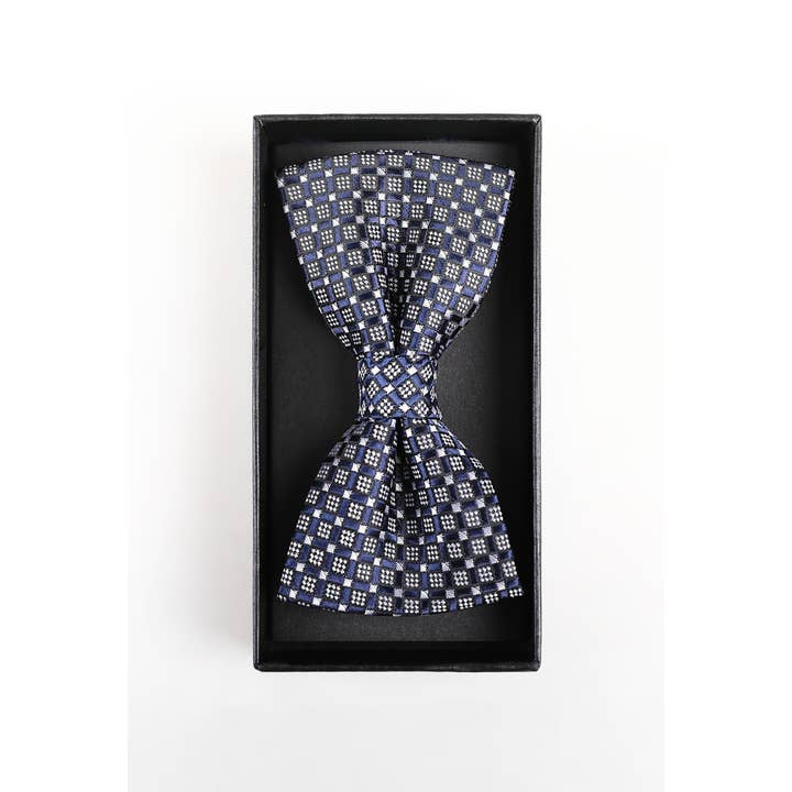 Bow tie & pocket handkerchief - Blue for wholesale by Yves Enzo