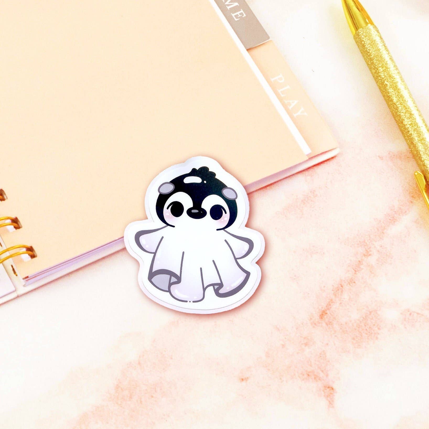 BeeluArt – Engroshandel Klistermærke – Halloween Ghost pingvin søde Kawaii Sticker Pack 2.5"0