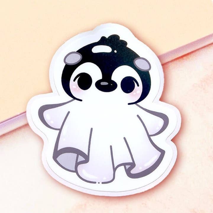 BeeluArt – Engroshandel Klistermærke – Halloween Ghost pingvin søde Kawaii Sticker Pack 2.5"0