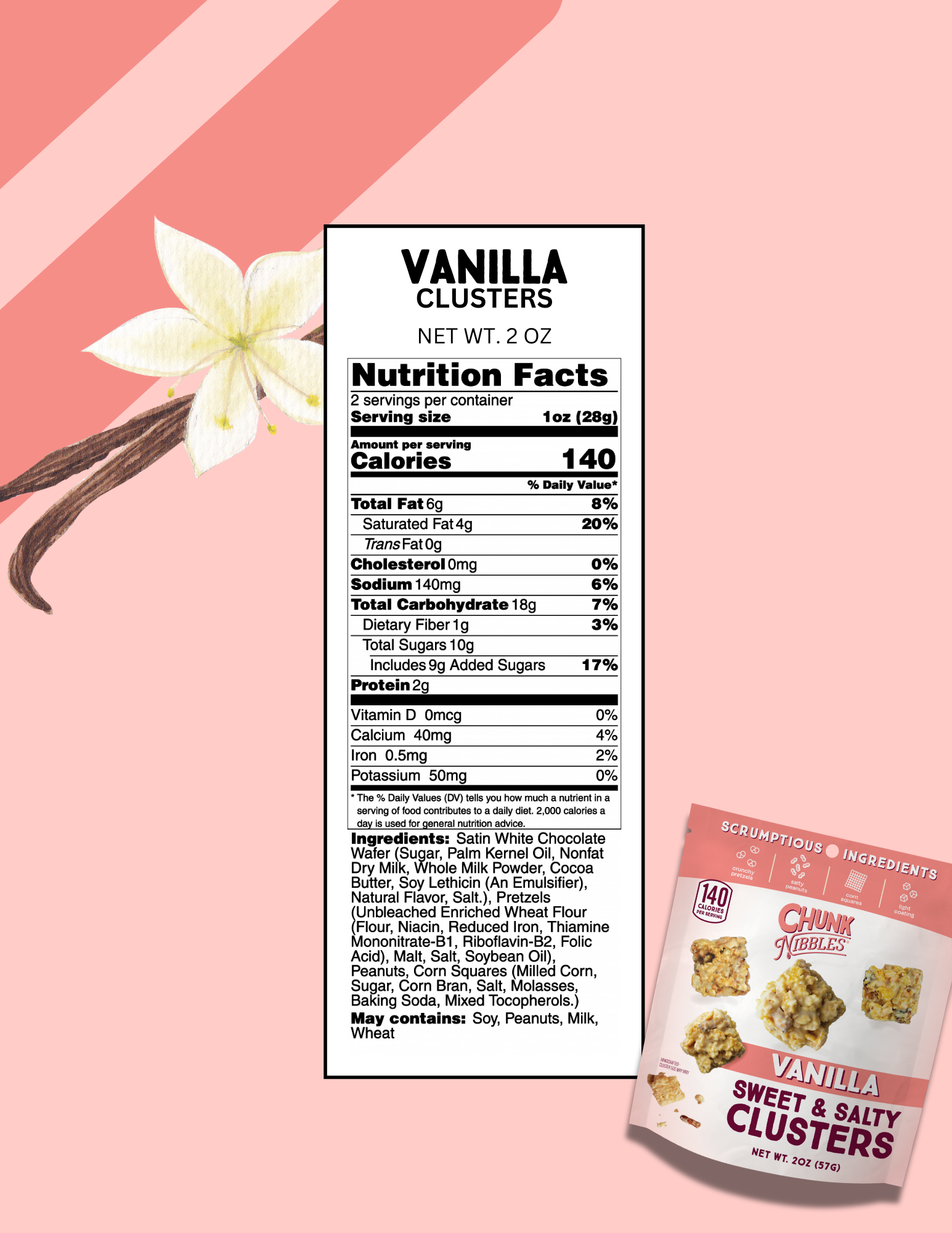 Chunk Nibbles – wholesale Pretzels – Mixed 4 Flavor Case Chunk Nibbles 2oz Snack Pack3