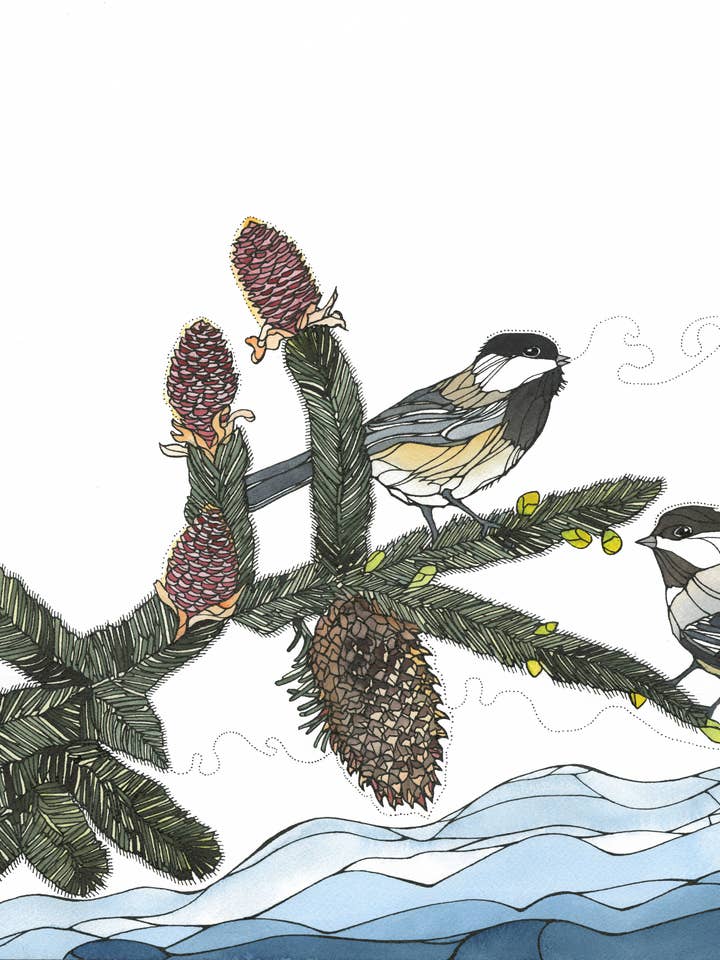 Alpine melody card for wholesale by Mattie Rose Art