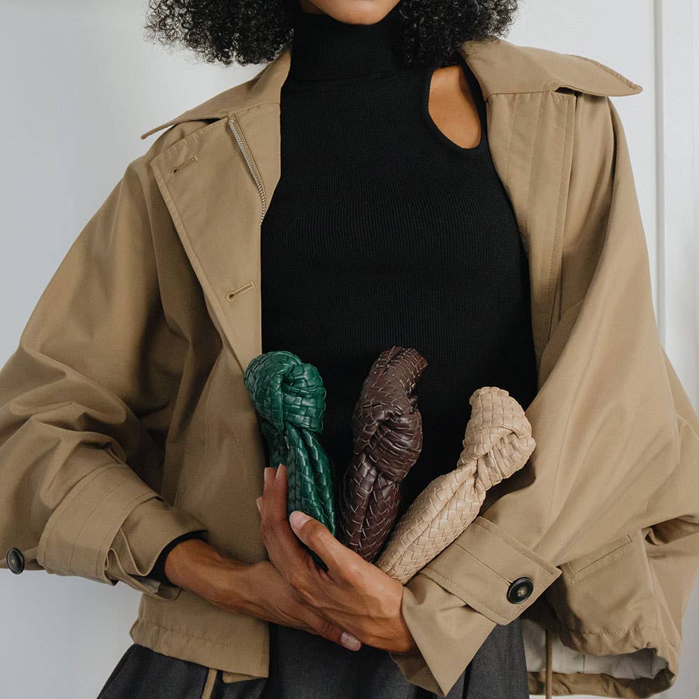 Melie Bianco - Wholesale Top Handle Bag - Women's - Brigitte Black Recycled Vegan Bag Charm7