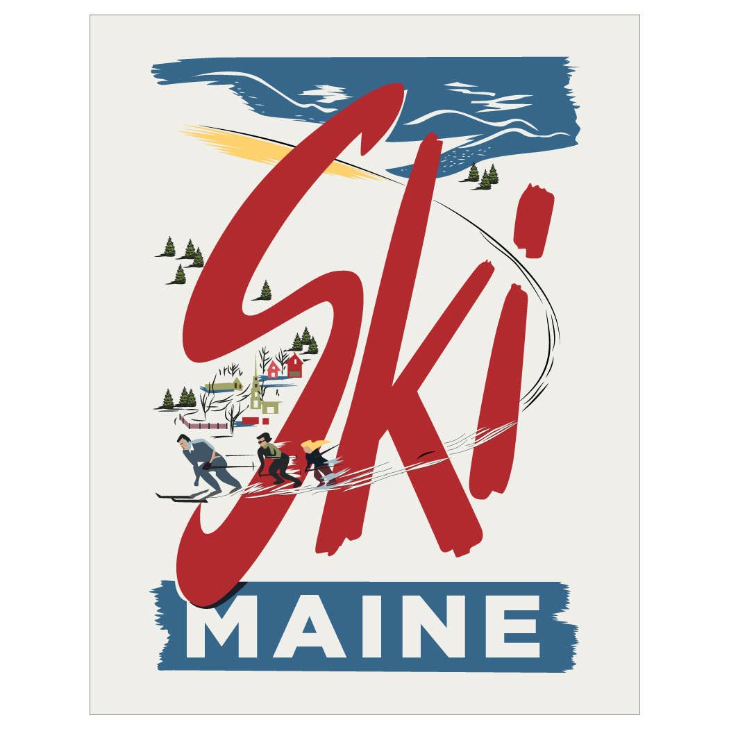 Fridgedoor - Wholesale Magnet - 2.5'' x 3.5'' Ski Maine Magnet0