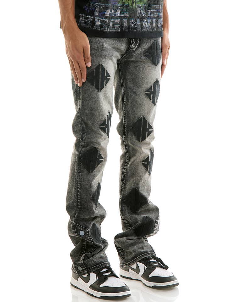 KDNK - Wholesale Jeans - Men's - EMBROIDERY FLARE JEANS9