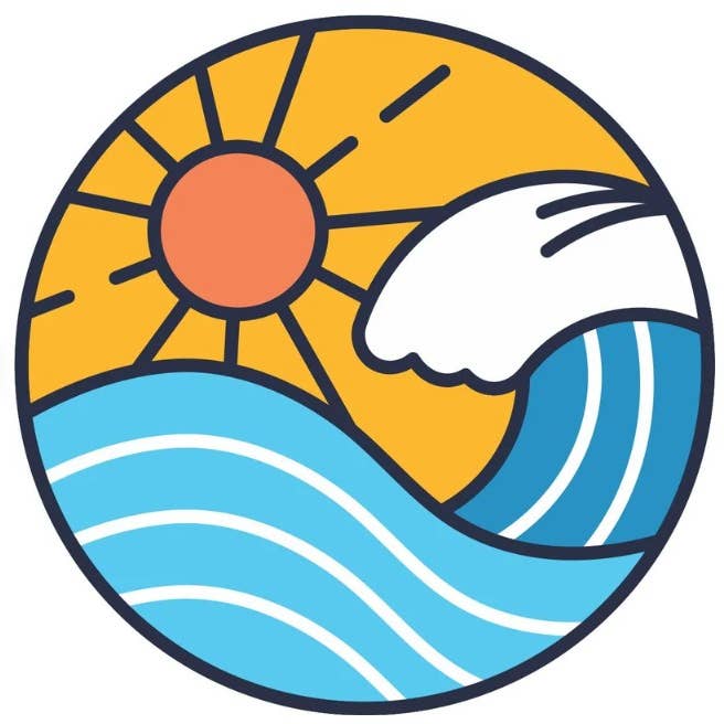 Sunset On A Beach Wave Spare Tire Cover for wholesale by Dirty Acres