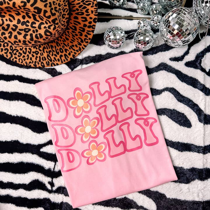 Dolly Repeat Floral Graphic Tee for wholesale by ZZ Threadz