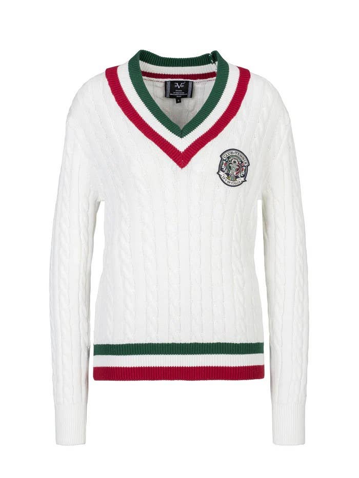 Versace 19.69 Abbigliamento Sportivo SRL - Wholesale Knit Sweater - Women's - MARISA Pullover- WHITE