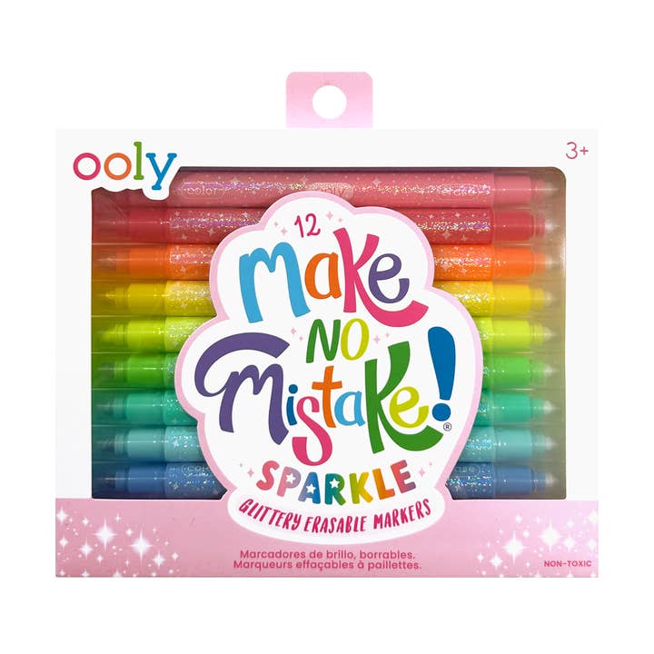 Machen Sie keinen Fehler! Glitzernde löschbare Marker (Set mit 12) für den Großhandel von OOLY