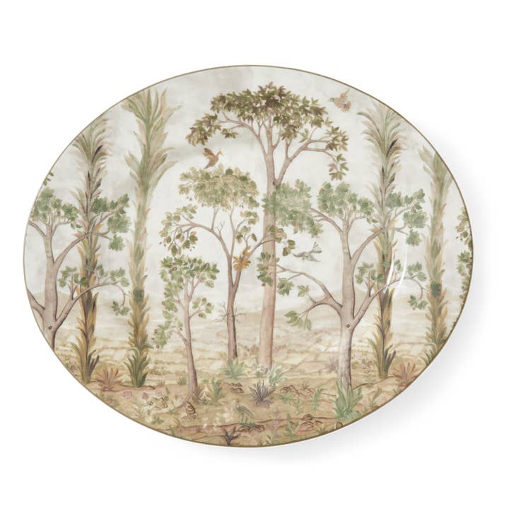 Kit Kemp Tall Trees OVAL PLATTER 14" for wholesale by Portmeirion, Spode, Pimpernel, Nacthmann, Wrendale Designs