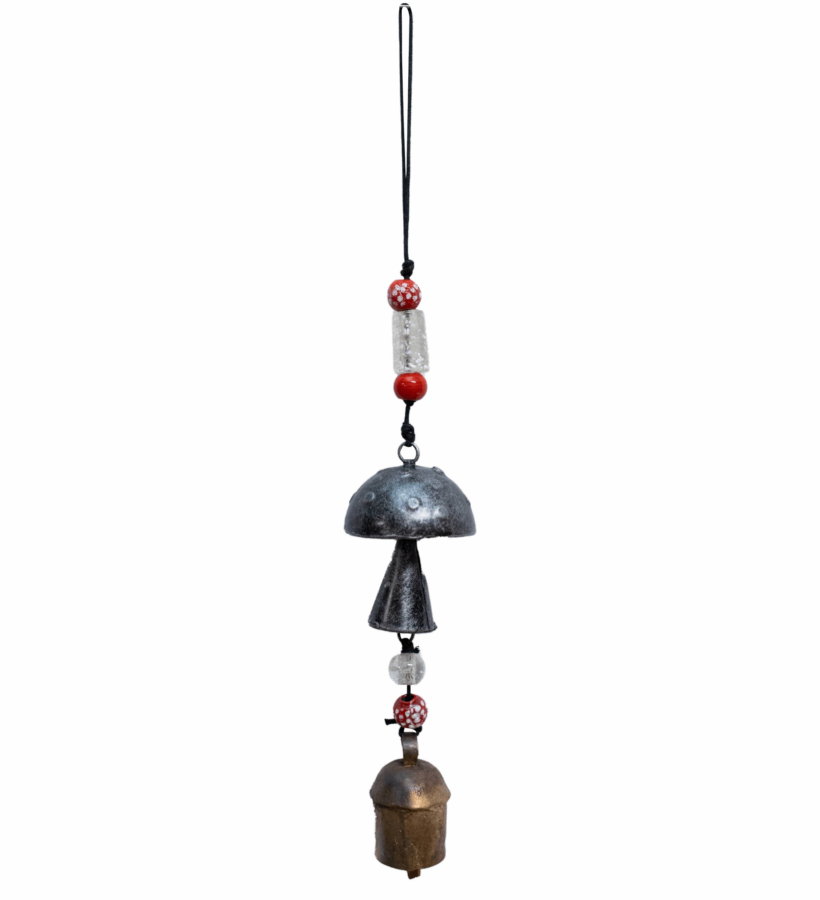 Moksha Imports - Wholesale Wind Chime - A Single Mushroom/Beads & Bell/Min.20