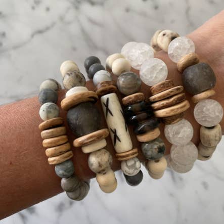 Twine & Twig - Wholesale Jewelry Set - Trio Stack Bracelet Set | Stone