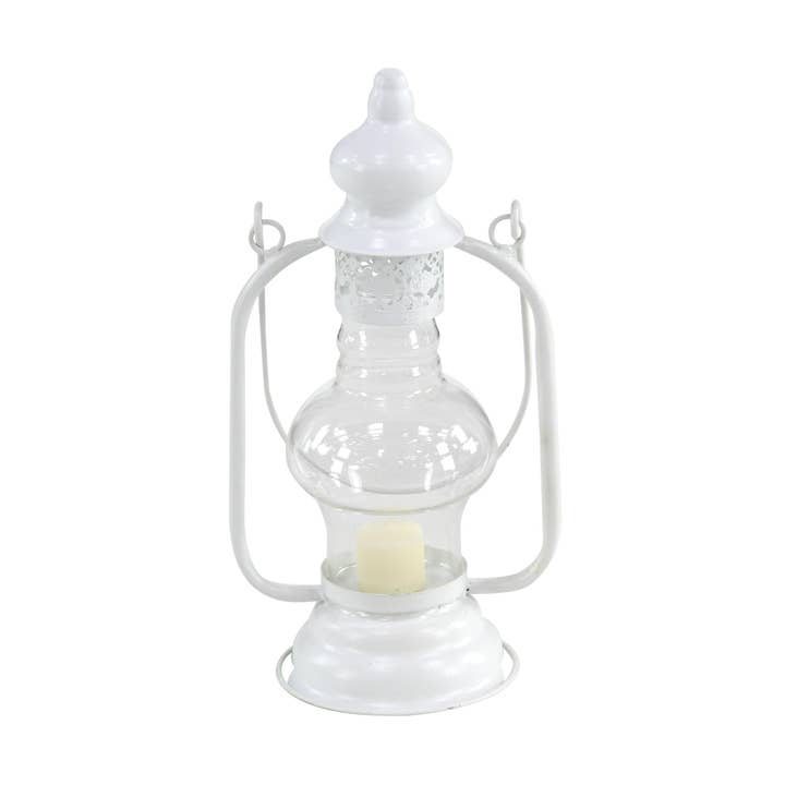 A-88270: VIT GLASLYKTA MED METALLHANDTAG – RUSTIK CHARM för wholesale av Import Corner