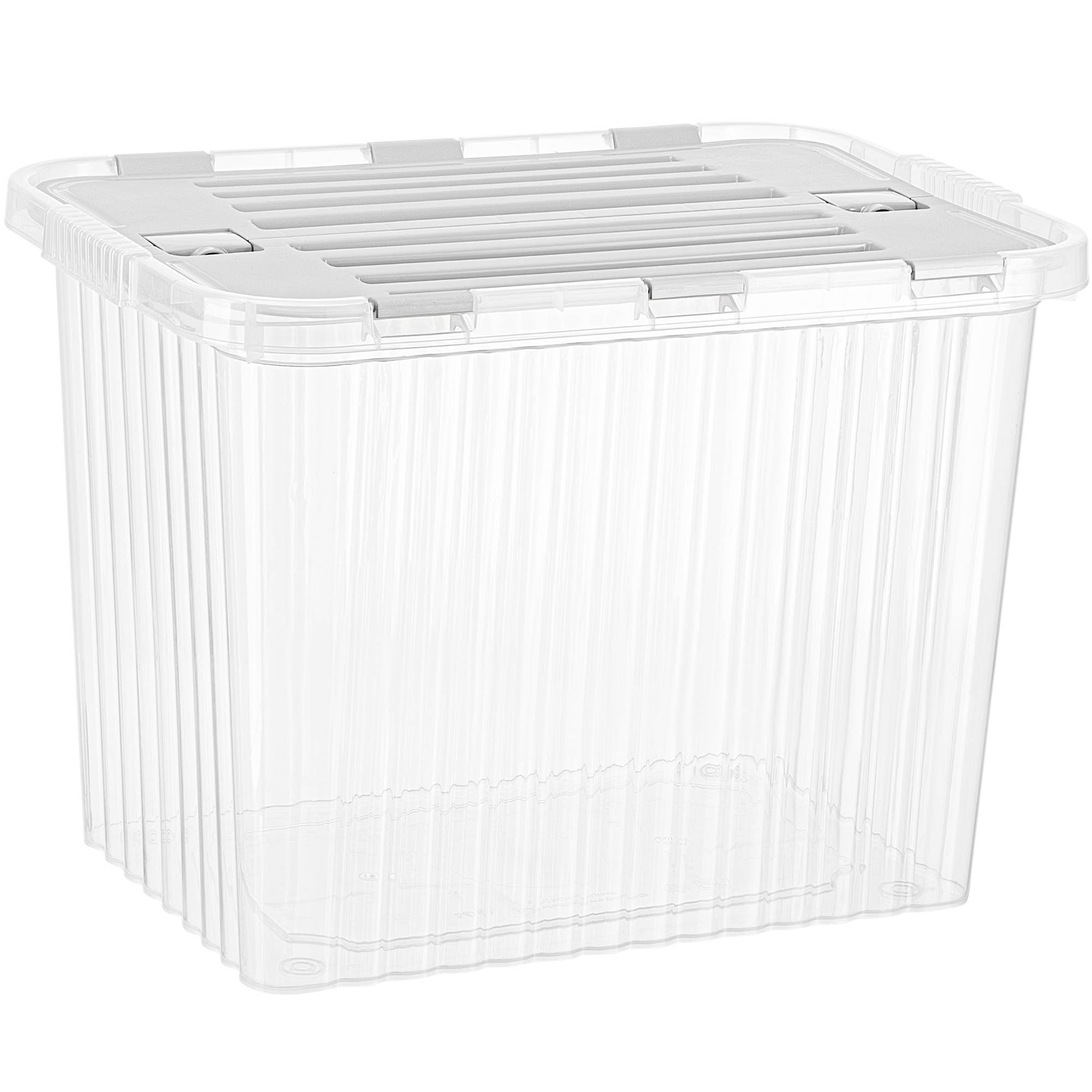 Superio Brand - Wholesale Storage Bin - Superio Hinged Lid Storage Container, Closet Organizer 50L26