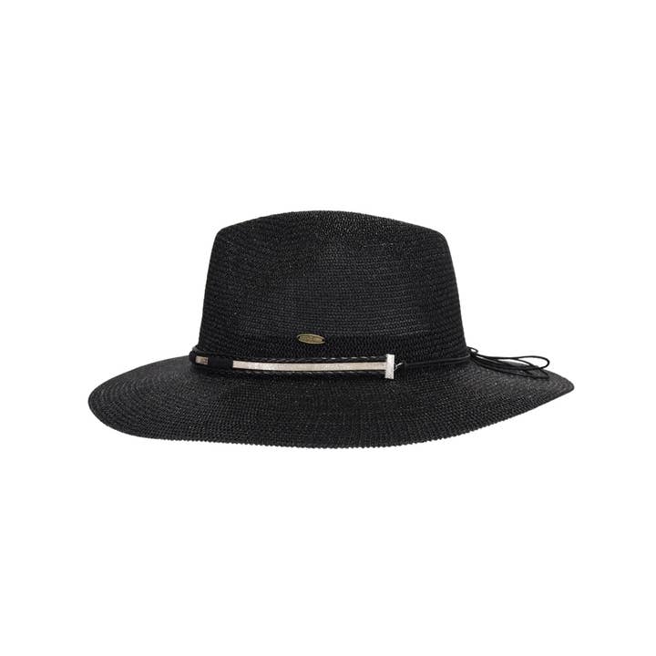 C.C Beanie - Wholesale Straw Hat - Women's - Metallic Panama C.C Sun Hat PNC0007