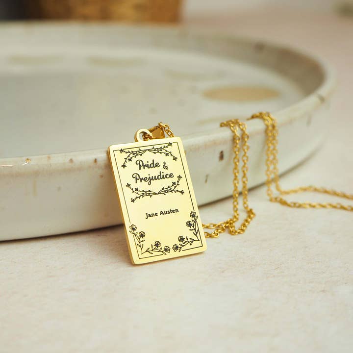Pride and Prejudice Book Necklace for wholesale by LiteraryEmporium
