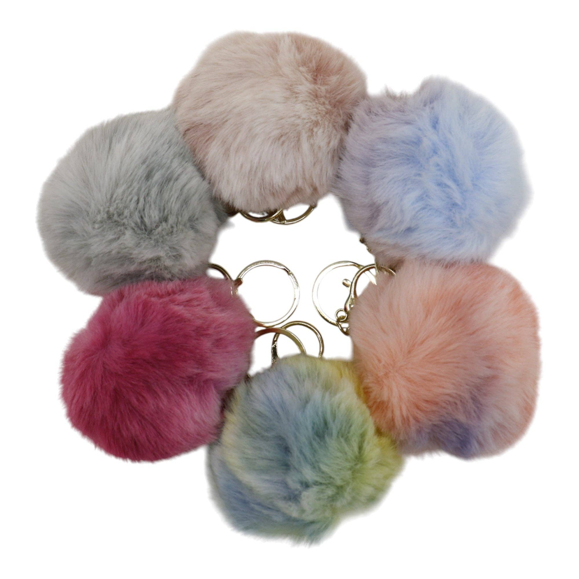 ASSORTI Porte-clés pompon KC0428-1 (lot de 12) en vente sur Faire7
