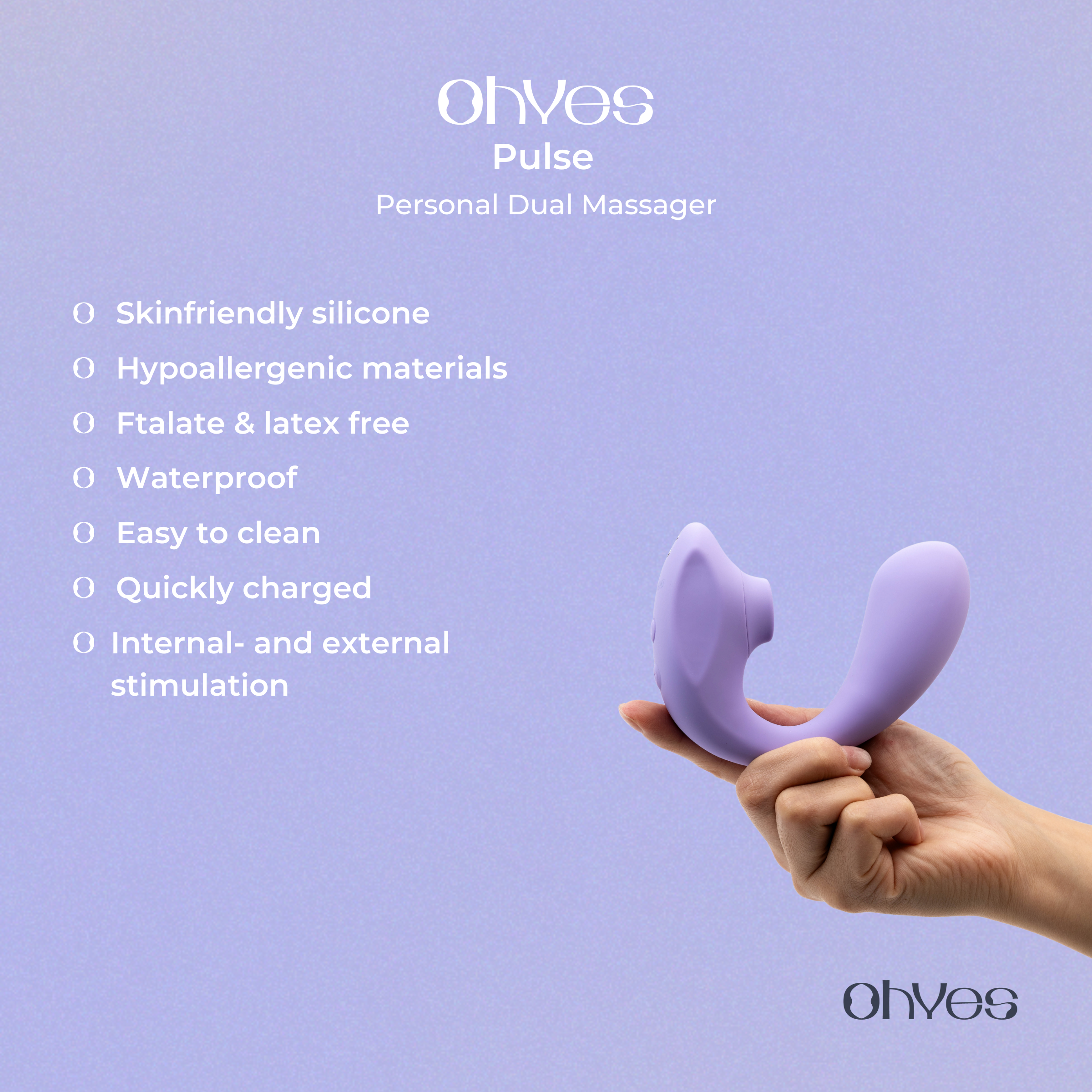 ohyes - Wholesale Sex Toy - Dual Air Pressure and G Spot Vibrator - OHYES Pulse 6