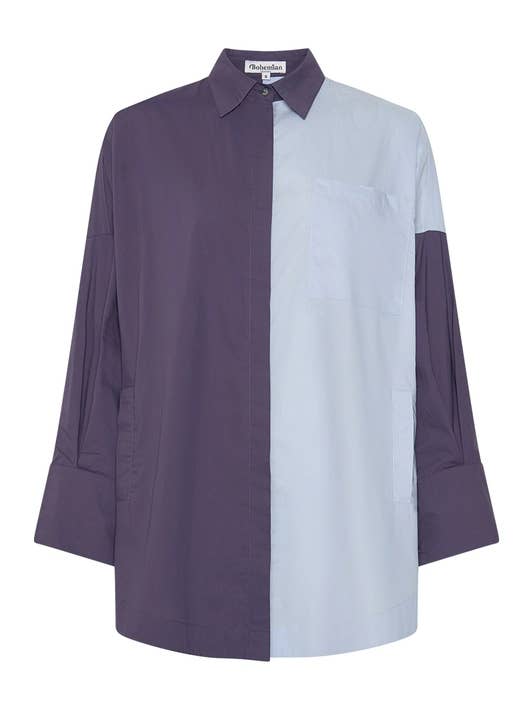 Oversized Shirt In Plum for wholesale by Bohemian Traders