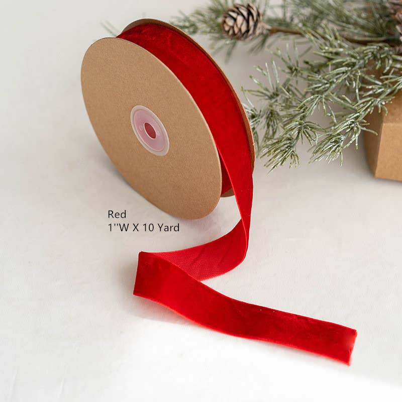 Sweet Home Deco - Venta al por mayor Cintas - Envoltorio de regalos - Cinta de terciopelo para Navidad y fiestas, ancho de 1 cm a 2,5 cm5