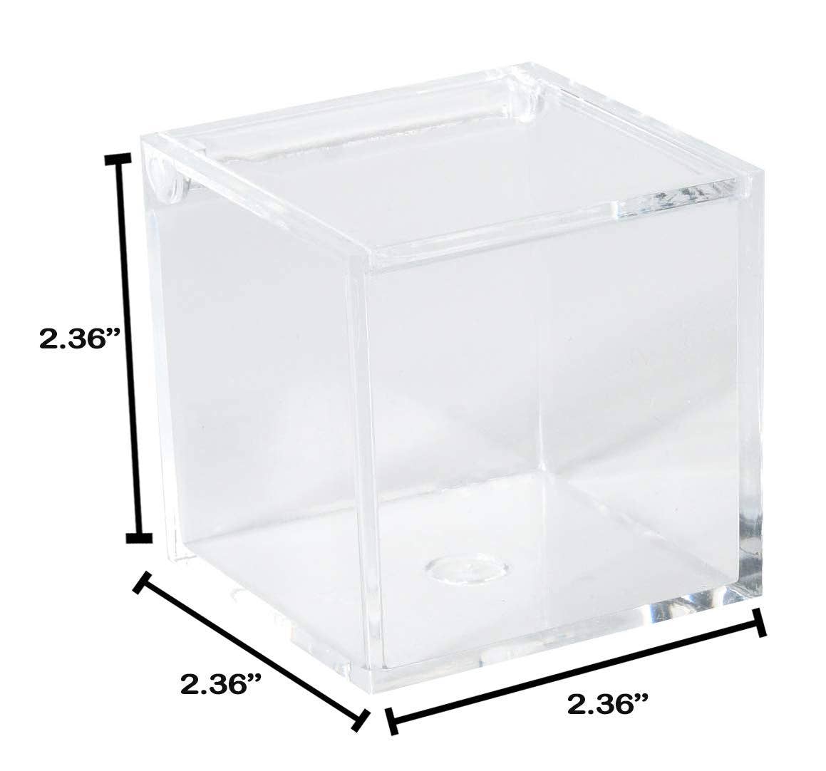 Hammont - Wholesale Gift Box - Clear Acrylic Boxes 6 Pack 2.36''X2.36''X2.36''3