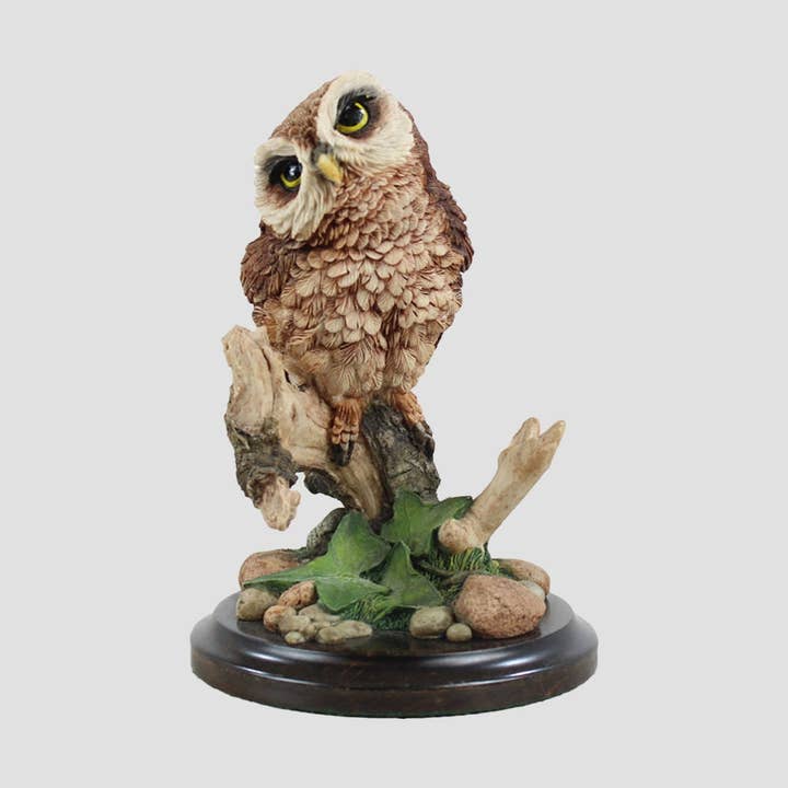 Tawny Owl On Tree Stump Border Fine Arts Birds for wholesale by Grays 1922