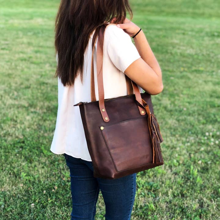 Hides - Vente Tote bag – femme - Sac en cuir avec fermeture éclair11