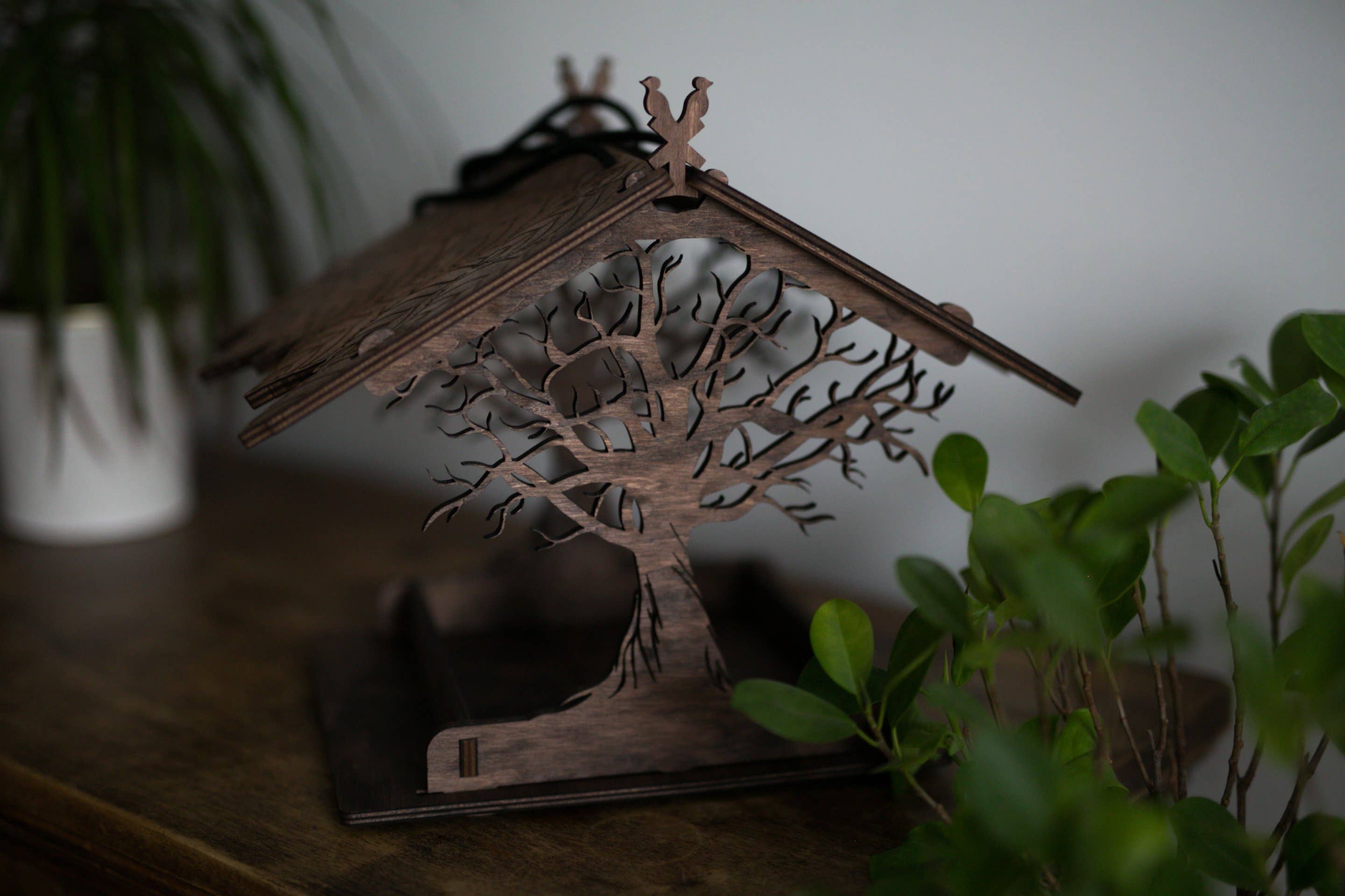 PromiDesign - Wholesale Bird Feeder - Wooden bird feeder "Oak Tree"6