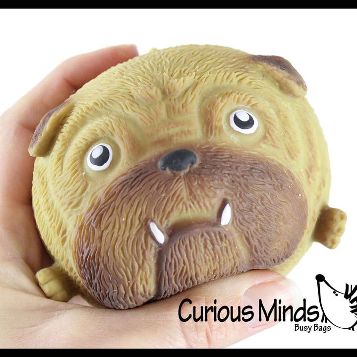 Curious Minds Toys - Wholesale Squishy Toy - Kids & Baby - 1 Cute Dog Soft Fluff Doh - Filled Squeeze Stress Balls  -