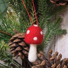 Bright Ideas - Wholesale Ornament - Felted Mushroom Ornament