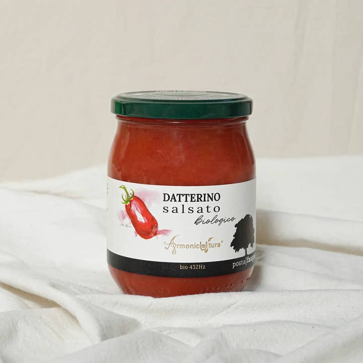 OLIO DI SERRA - Wholesale Sauce - Organic Datterino Tomatoes in Sauce - Organic Datterino Salsato (580ml)5