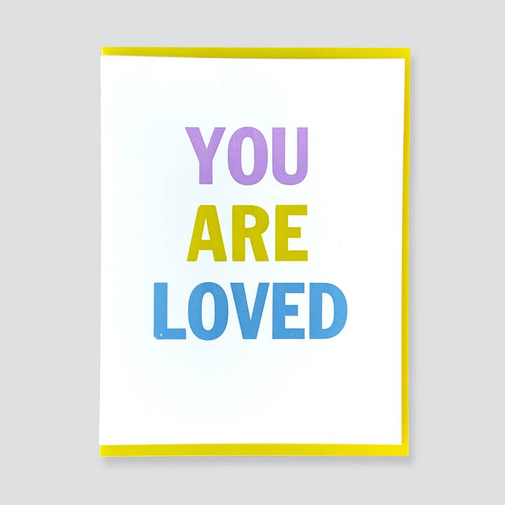 You Are Loved - Friendship Card for wholesale by True North Letterpress