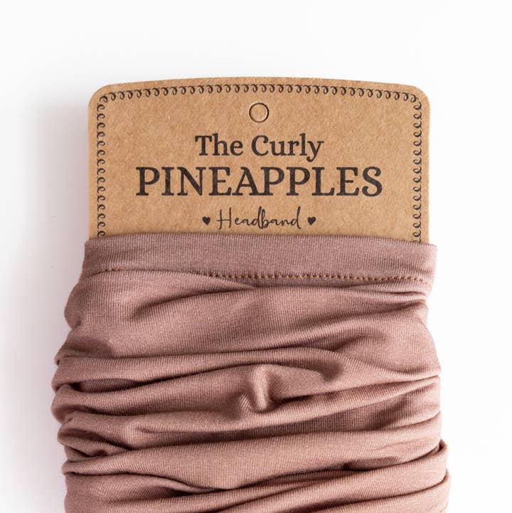 The Curly Pineapples - Wholesale Fashion Headband - Women's - Mocha Brown Pineapple0