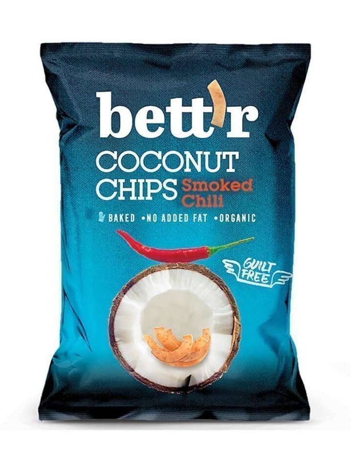 Coconut Chips Smoked Chili, Bio, Bett'r, 40g for wholesale by Smart Organic