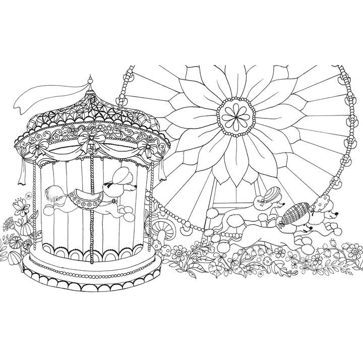 Union Square & Co. - Wholesale Coloring Book - Adult - A Million Dogs Coloring Book