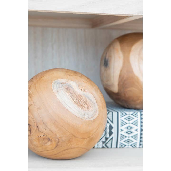A&B Home Group Inc. - Wholesale Decorative Tabletop Object - S/3 Teak Ball5