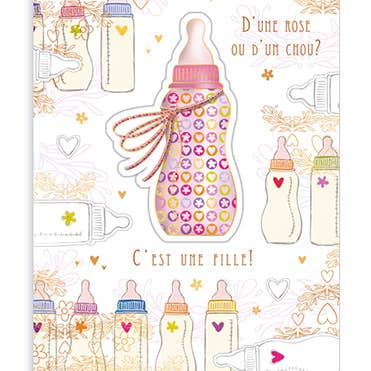 Actetre - Wholesale Baby Card - It's a girl! From a rose or a cabbage?