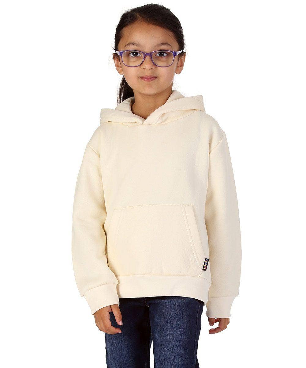 Trendy Toggs Kids Plain Overhead Cream Hoodie for wholesale on Faire1