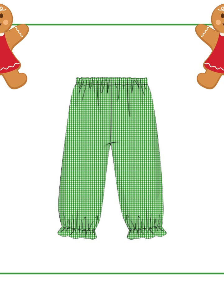 Girls Gingerbread Match Bubble Pant for wholesale by The Seaside Proper Children’s Company