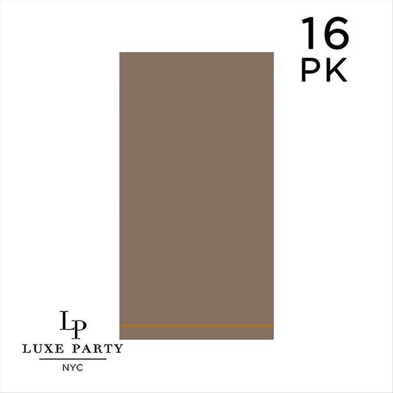 Luxe Party – Guardanapo descartável por atacado – Guardanapos de Papel para Jantar com Risca Dourada em Toupeira | 16 Guardanapos0