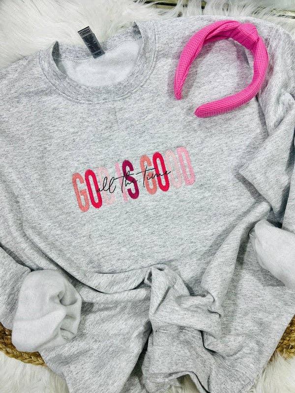 Dash Forward Wholesale - Wholesale Sweatshirt - Dames - God Is Good meerkleurig geborduurd sweatshirt