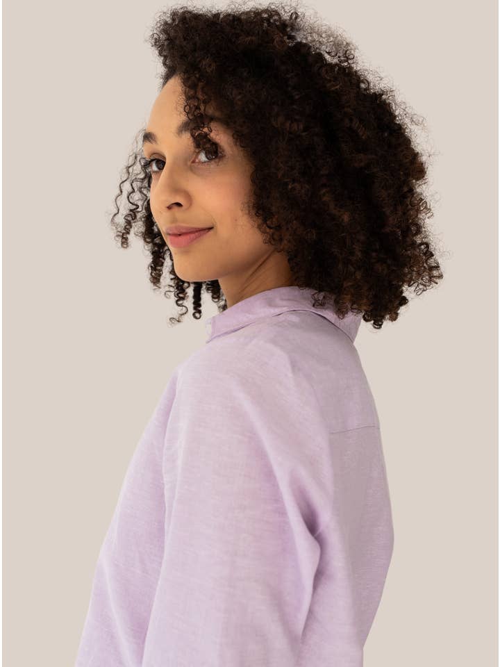 Arber Studio - Wholesale Button Down Shirt - Women's - Elm blouse ( Linen/Cotton)7