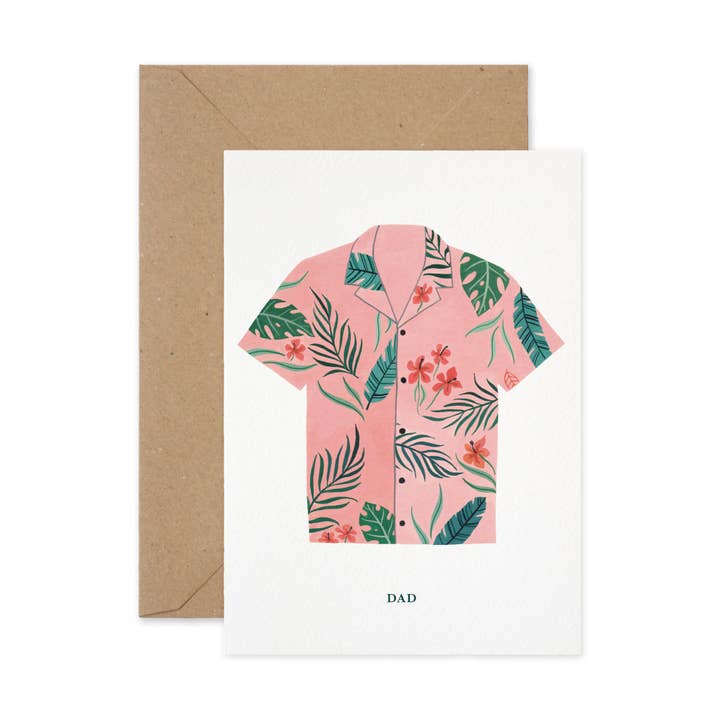 Papa Hawaiiaanse shirt kaart voor wholesale door Paper Parade Stationers