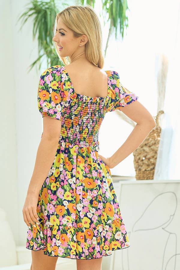 lovely melody - Wholesale Dress - Women's - LMD5477-Doras floral print dress17