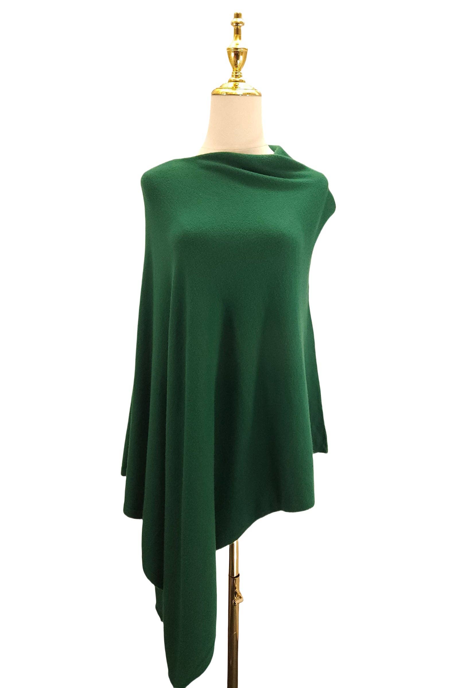 Fashion Scarf World - Vente Poncho – femme - Poncho uni en laine confortable1