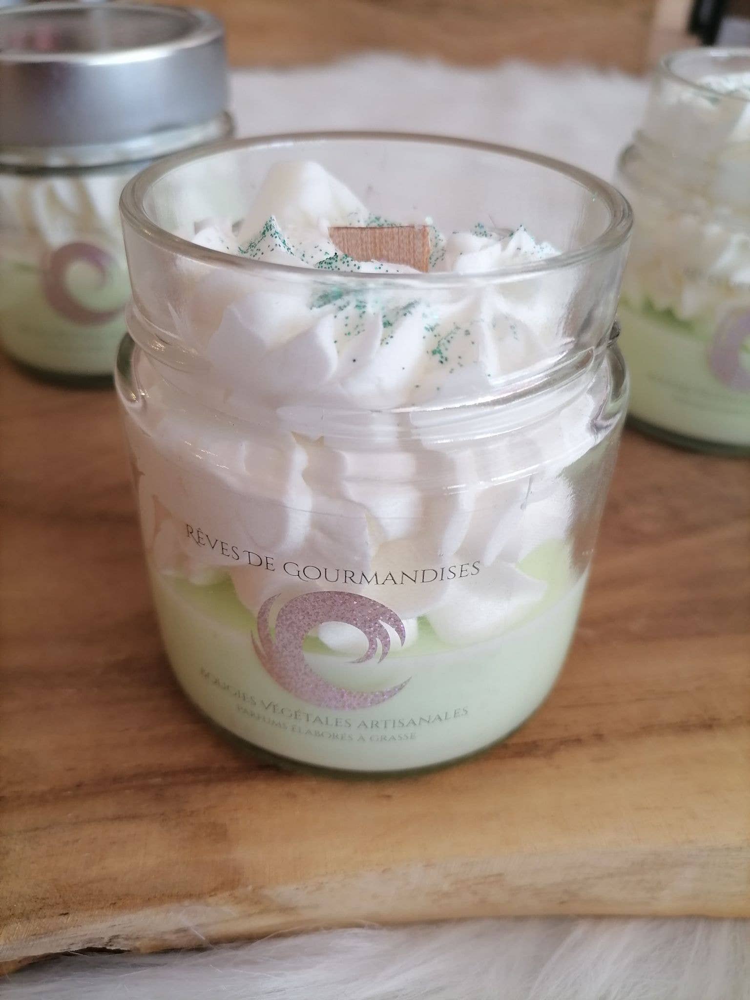 Rêves de gourmandises - Wholesale Jar/Filled Candle - Gourmet candle with wooden wick6