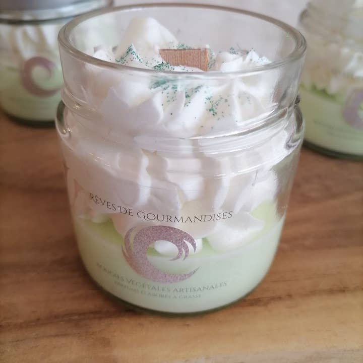 Rêves de gourmandises - Wholesale Jar/Filled Candle - Gourmet candle with wooden wick6