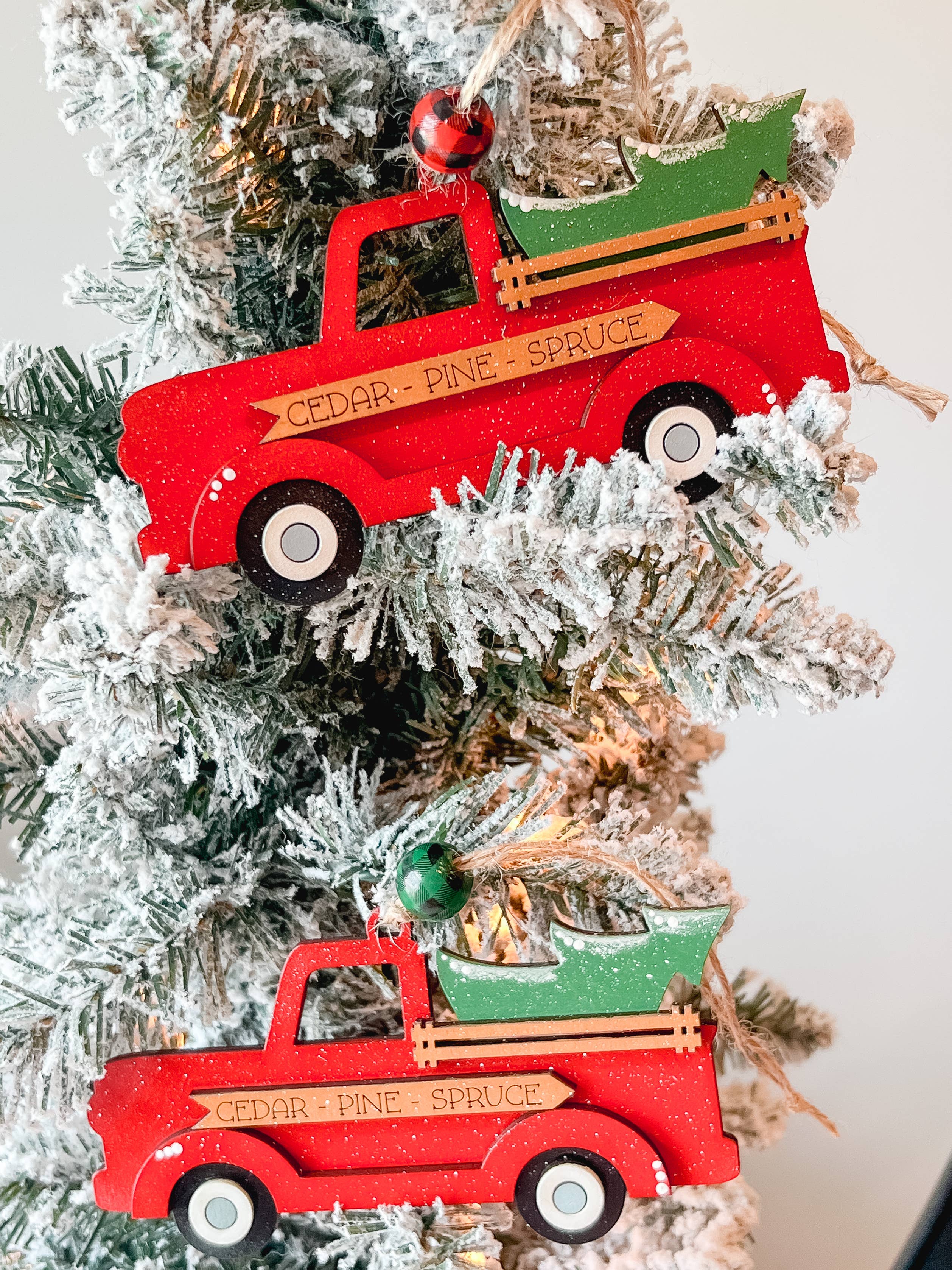 Hollow Grove Designs - Wholesale Ornament - Red Christmas Truck Ornament | Vintage Christmas Ornament2