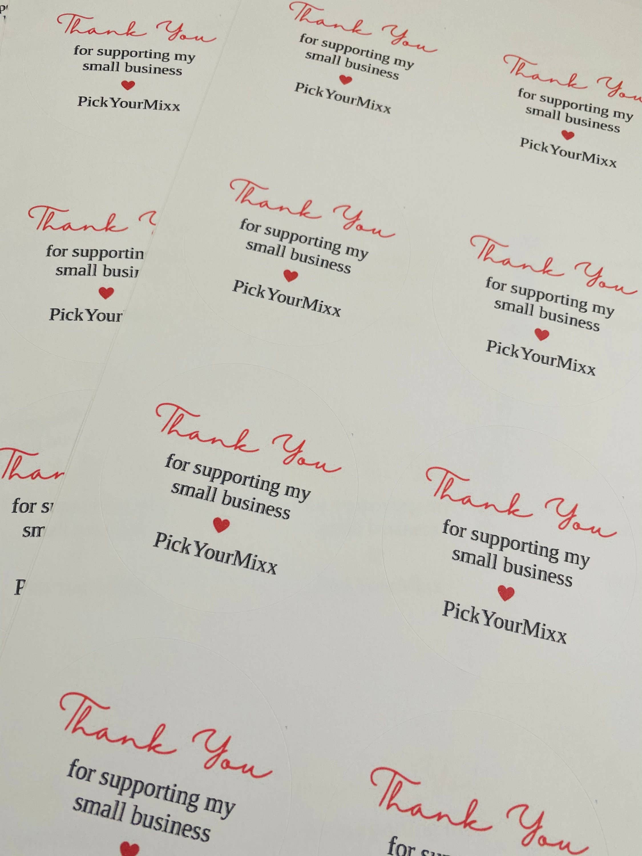 HMstationery – wholesale Sticker – Personalised Thank you for supporting my small business4